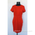 Women's Knit Red Dress Women's knit elegant fashion dress Supplier